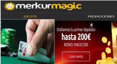 Merkurmagic entrega hasta 200 euros por primer depósito