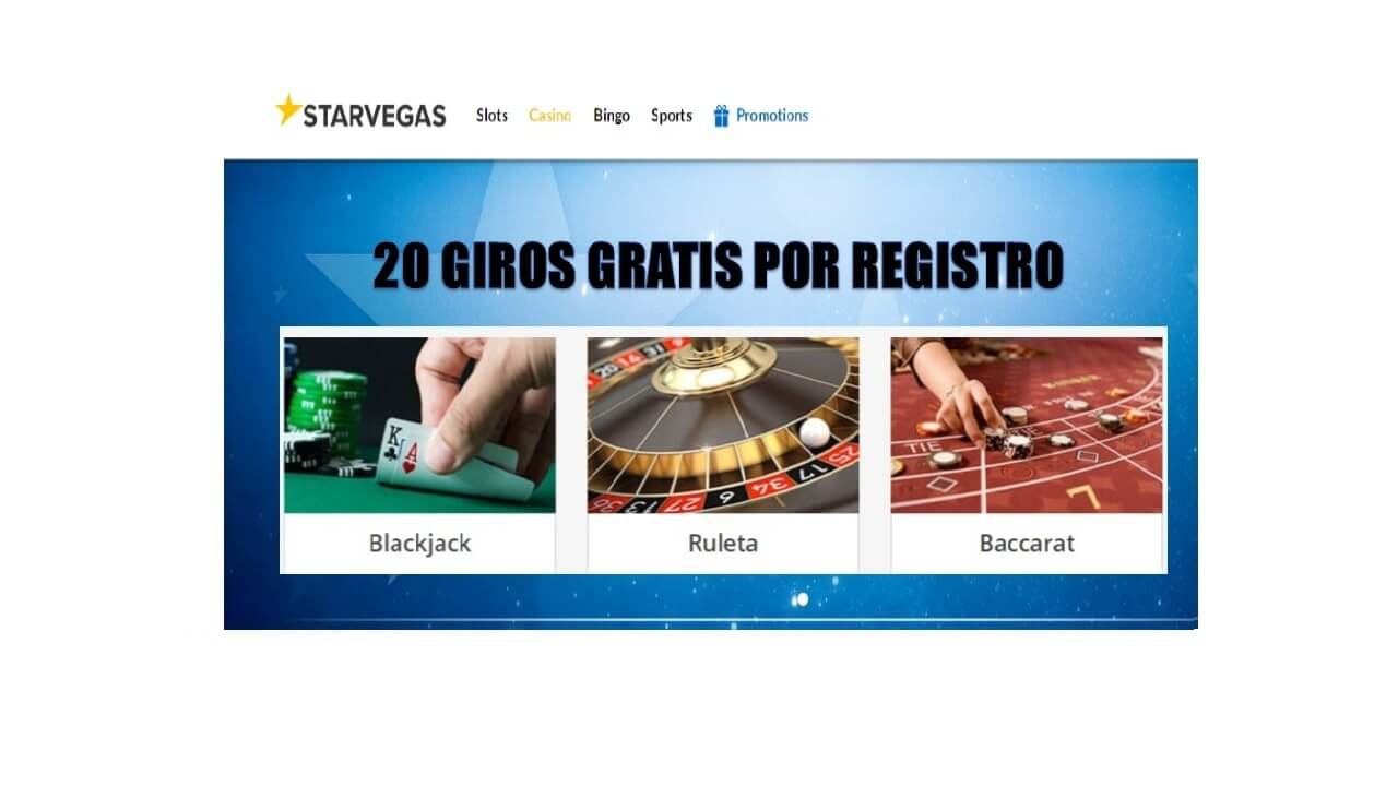 20 giros gratis Casino Starvegas